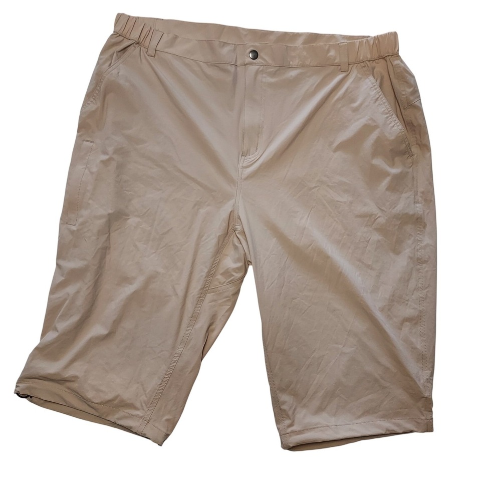 Baleaf Mens 2XL Laureate Training Shorts Tan UPF50+ Stretch Hiking Quick Dry